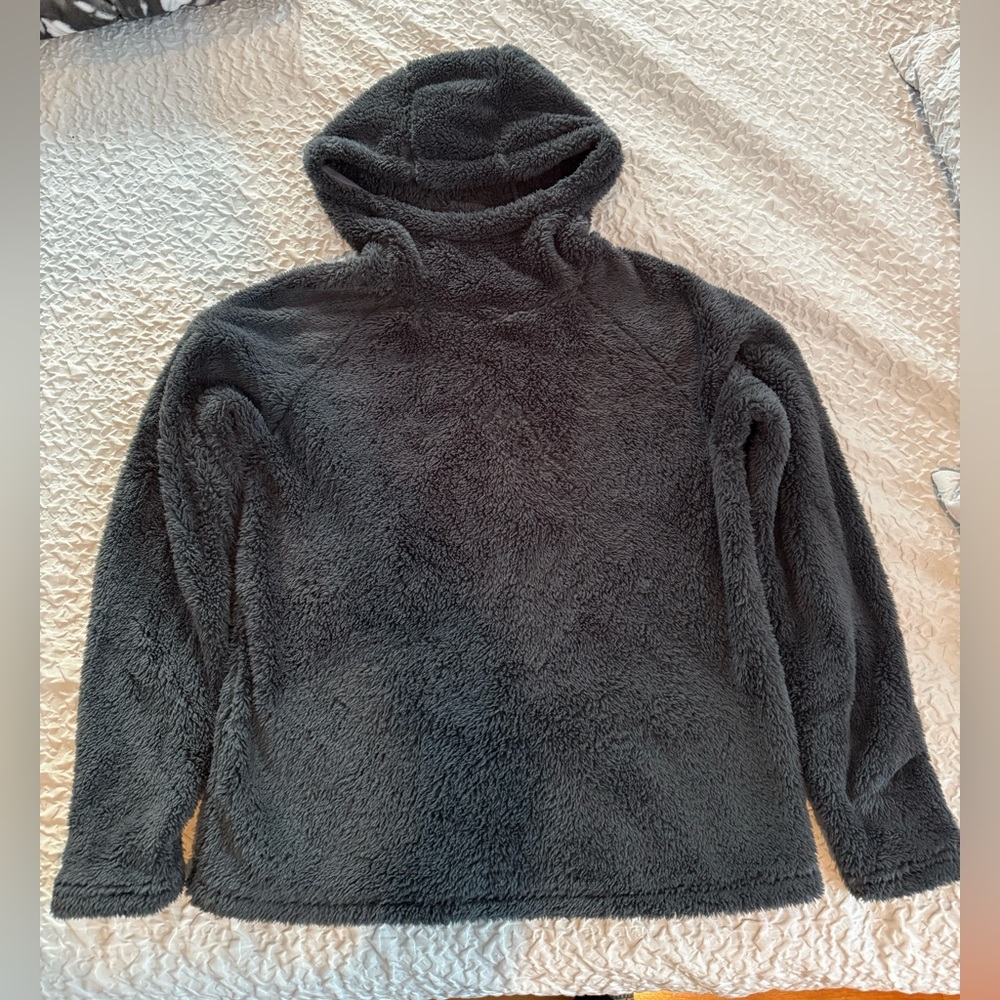 Eddie Bauer Plush Charcoal Fleece Hoodie